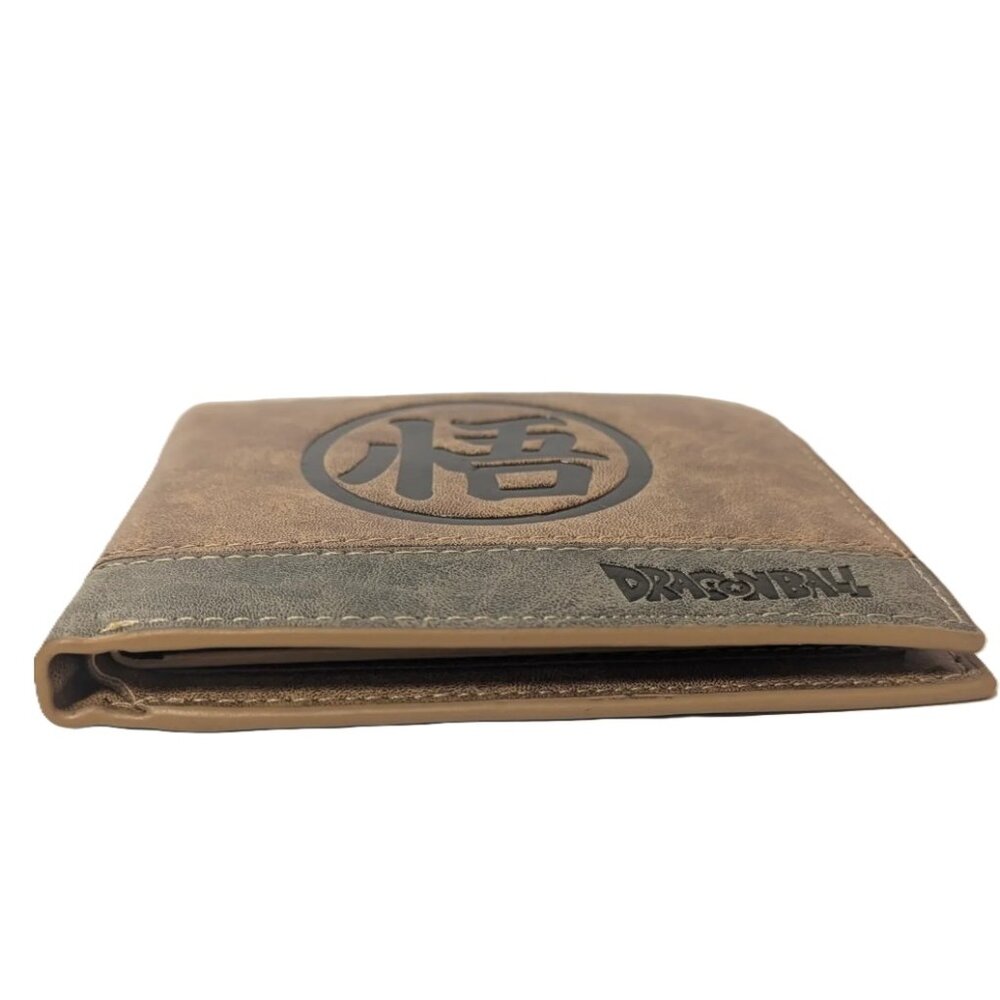 Goku Dragon Ball Brown Bifold Wallet Anime Logo ID Window - Picture 4 of 5
